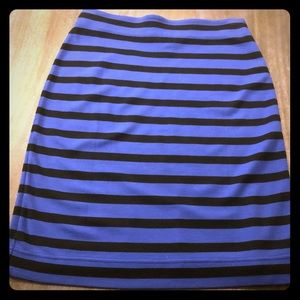 Striped pencil skirt